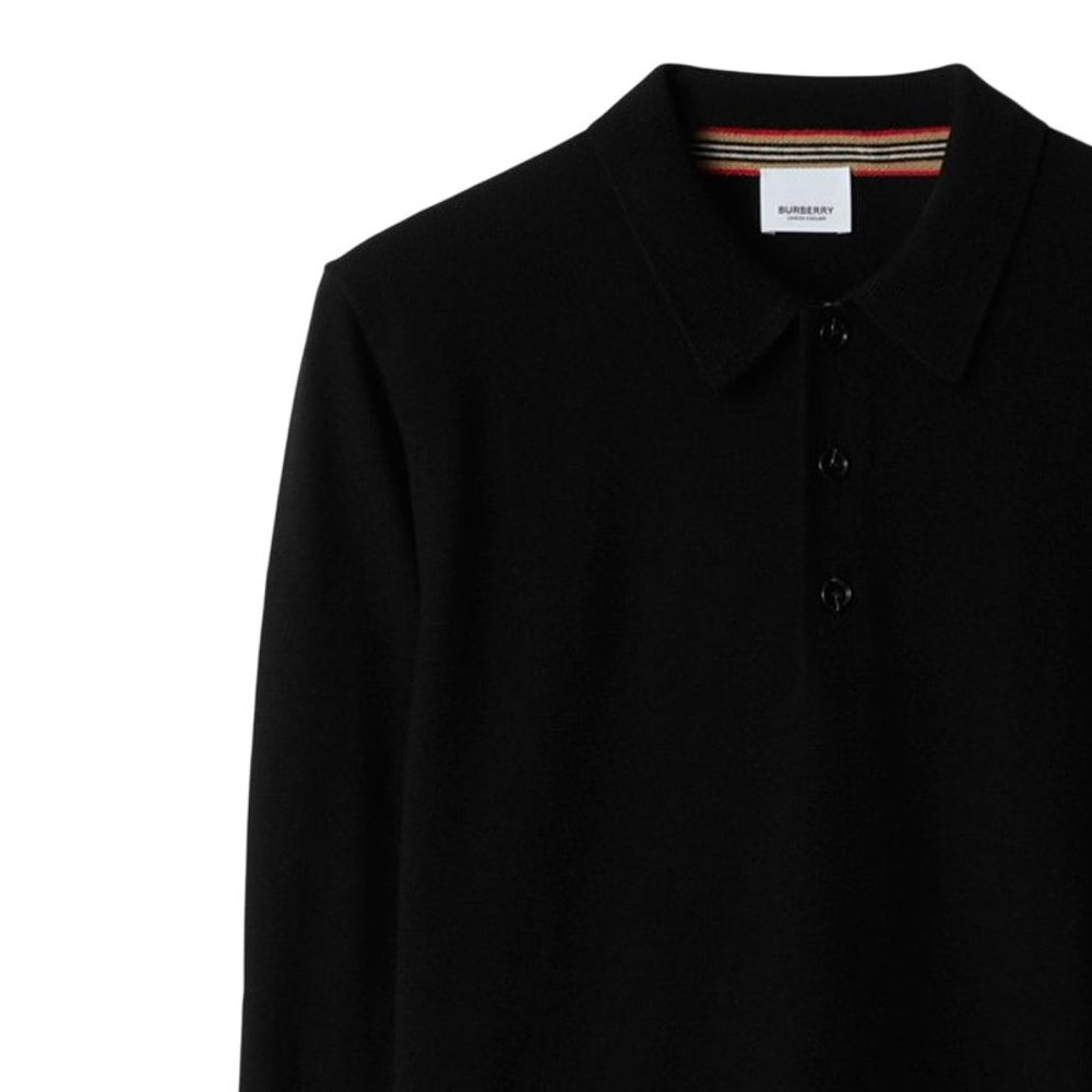 Burberry  Black Long-Sleeve Solid Polo Shirt 80926391 圖 5