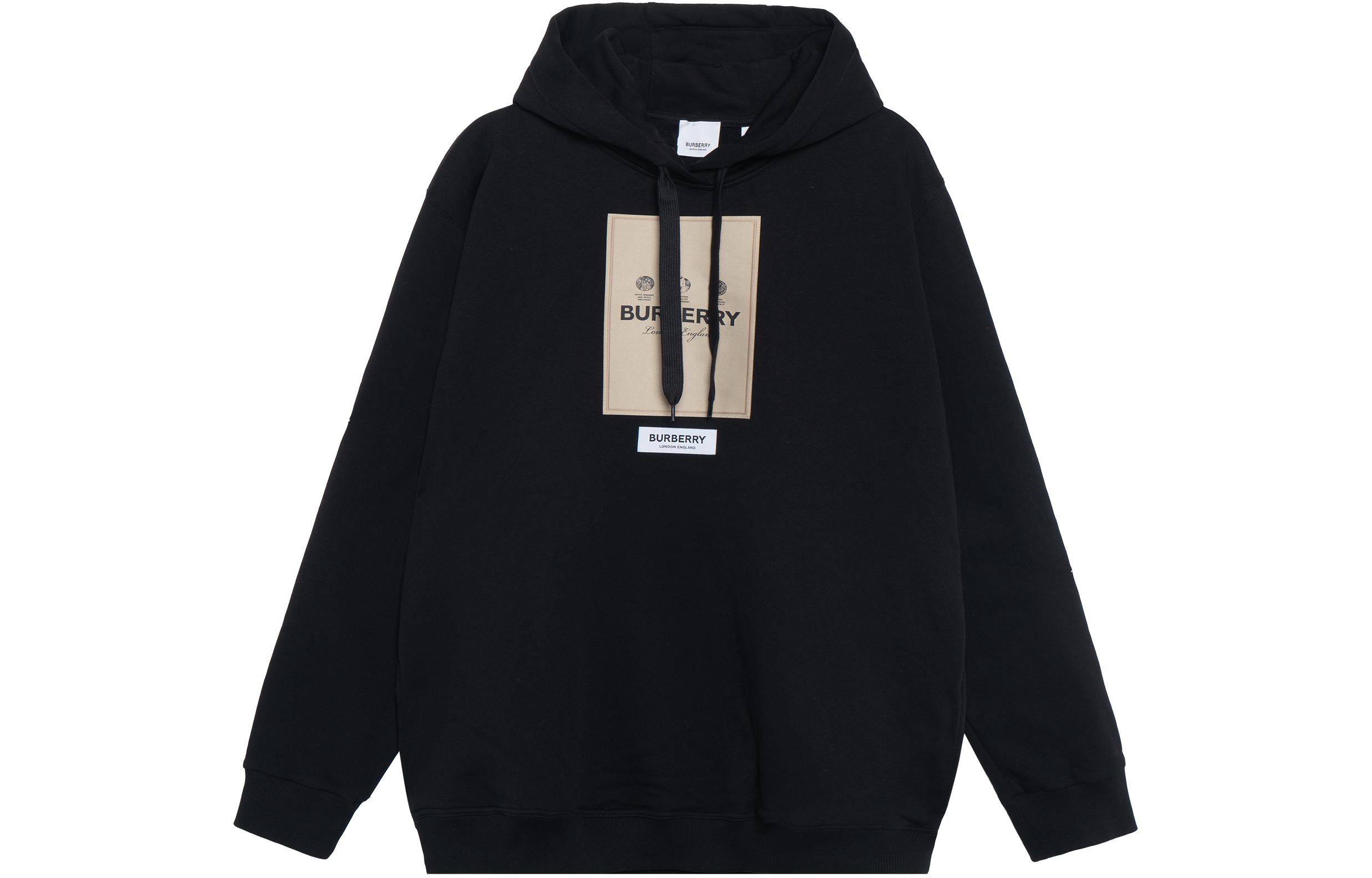 Burberry  Black Long-Sleeve Sweatshirt with Logo Patch. 80571001