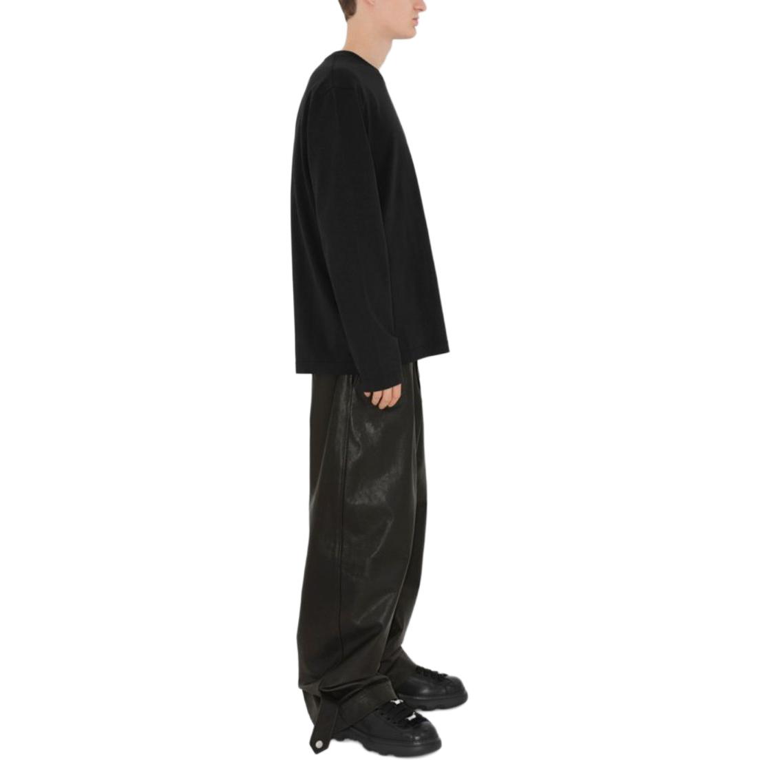 Details for Burberry 黑色長袖T恤配馬術騎士標誌貼章。 80819951