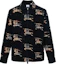 Buy Burberry 黑色長袖拉鍊襯衫 拼接格紋設計. 80709581