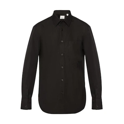 Burberry Black Long Sleeve Casual Shirt with Single-Breasted Design. 80261521