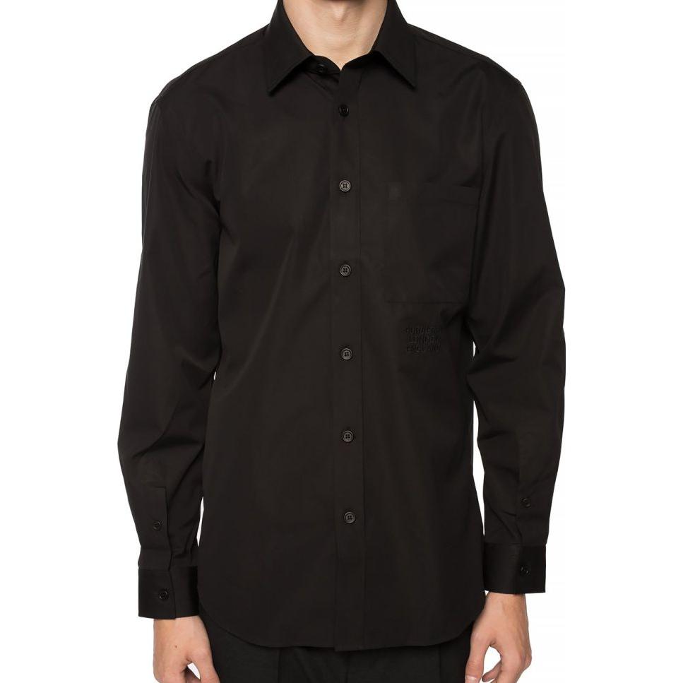 Burberry  Black Long Sleeve Casual Shirt with Single-Breasted Design. 80261521 圖 4