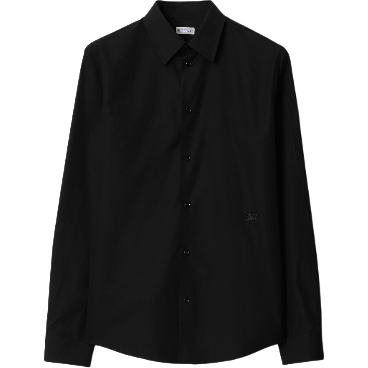Burberry  Black Long Sleeve Slim Fit Shirt with Classic Collar Design 80919251