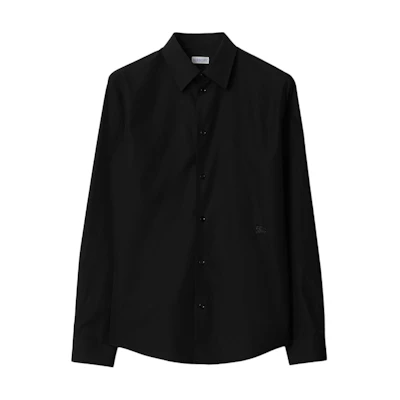 Burberry Black Long Sleeve Slim Fit Shirt with Classic Collar Design 80919251