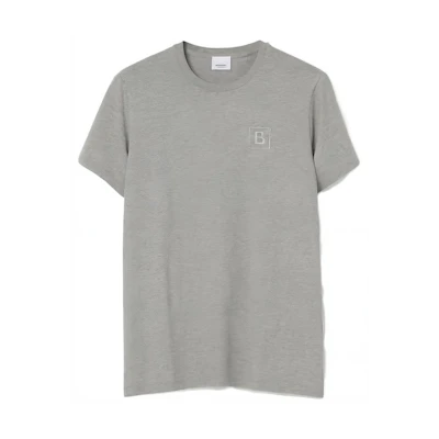 Burberry Black Loose Fit Crew Neck Letter Print T-Shirt. 80695361