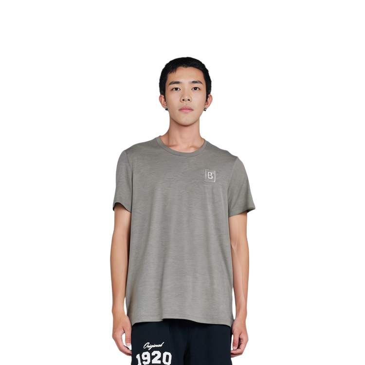 Shop Burberry Kaos Hitam Longgar Leher Bulat dengan Cetak Huruf. 80695361