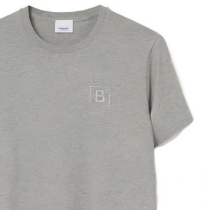 Burberry 黑色寬鬆圓領字母印花短袖T恤 80695361 Cheap Burberry 黑色寬鬆圓領字母印花短袖T恤 80695361