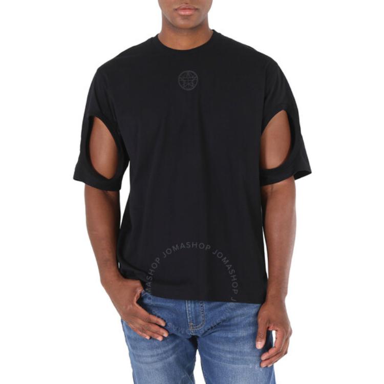 Burberry  Black Loose Fit Crewneck Hollow Short Sleeve T-Shirt. 4563789 圖 3