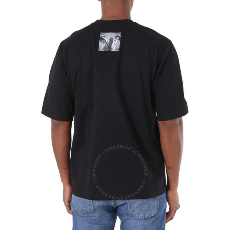 Burberry  Black Loose Fit Crewneck Hollow Short Sleeve T-Shirt. 4563789 圖 4