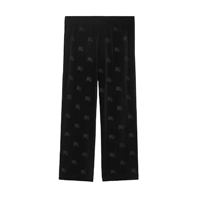 Burberry Black Loose Fit Elastic Waist Casual Pants. 8070001