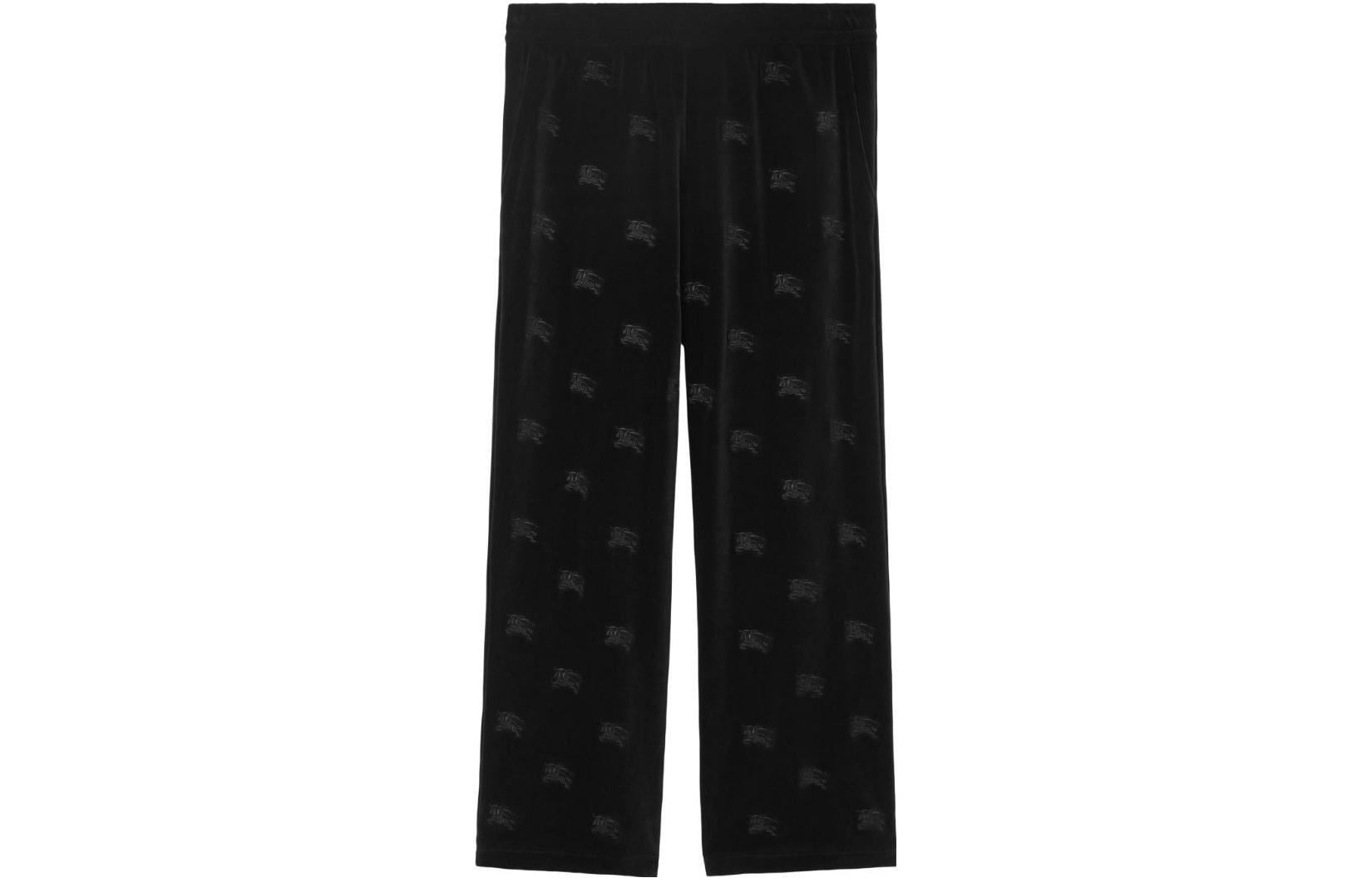 Order Burberry 黑色寬鬆彈性腰休閒長褲. 8070001