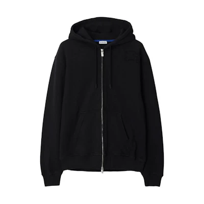 Burberry Black Loose Fit Hoodie with Equestrian Knight Logo. 80849801