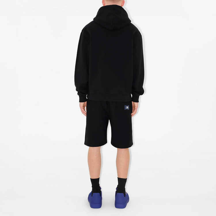 Purchase Sudadera Negra Burberry Holgada con Logo de Caballero Ecuestre. 80849801