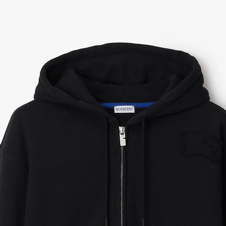 Cheap Sudadera Negra Burberry Holgada con Logo de Caballero Ecuestre. 80849801