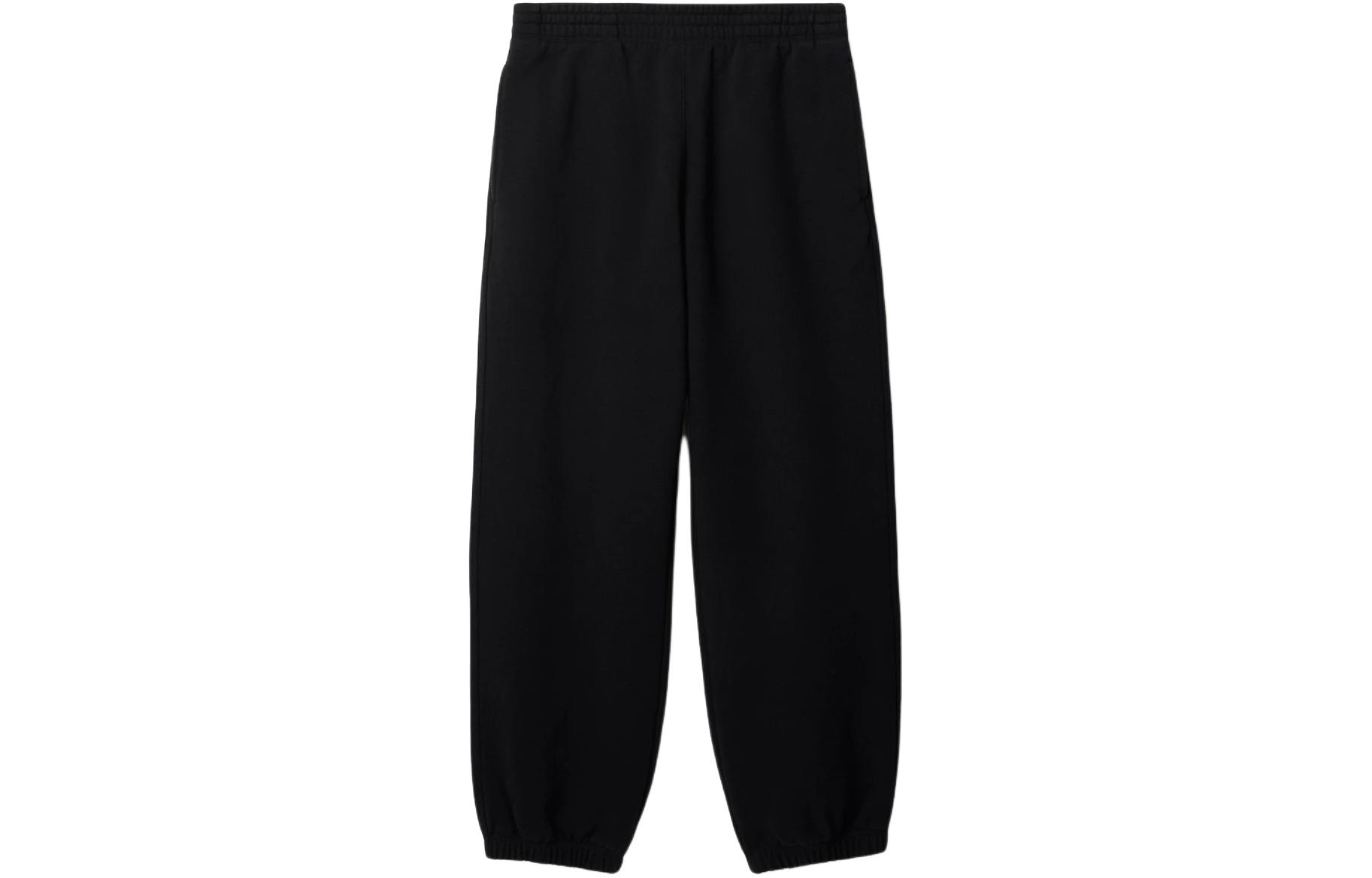 Burberry  Black Loose Fit Knit Sweatpants with Equestrian Knight Design. 80849751