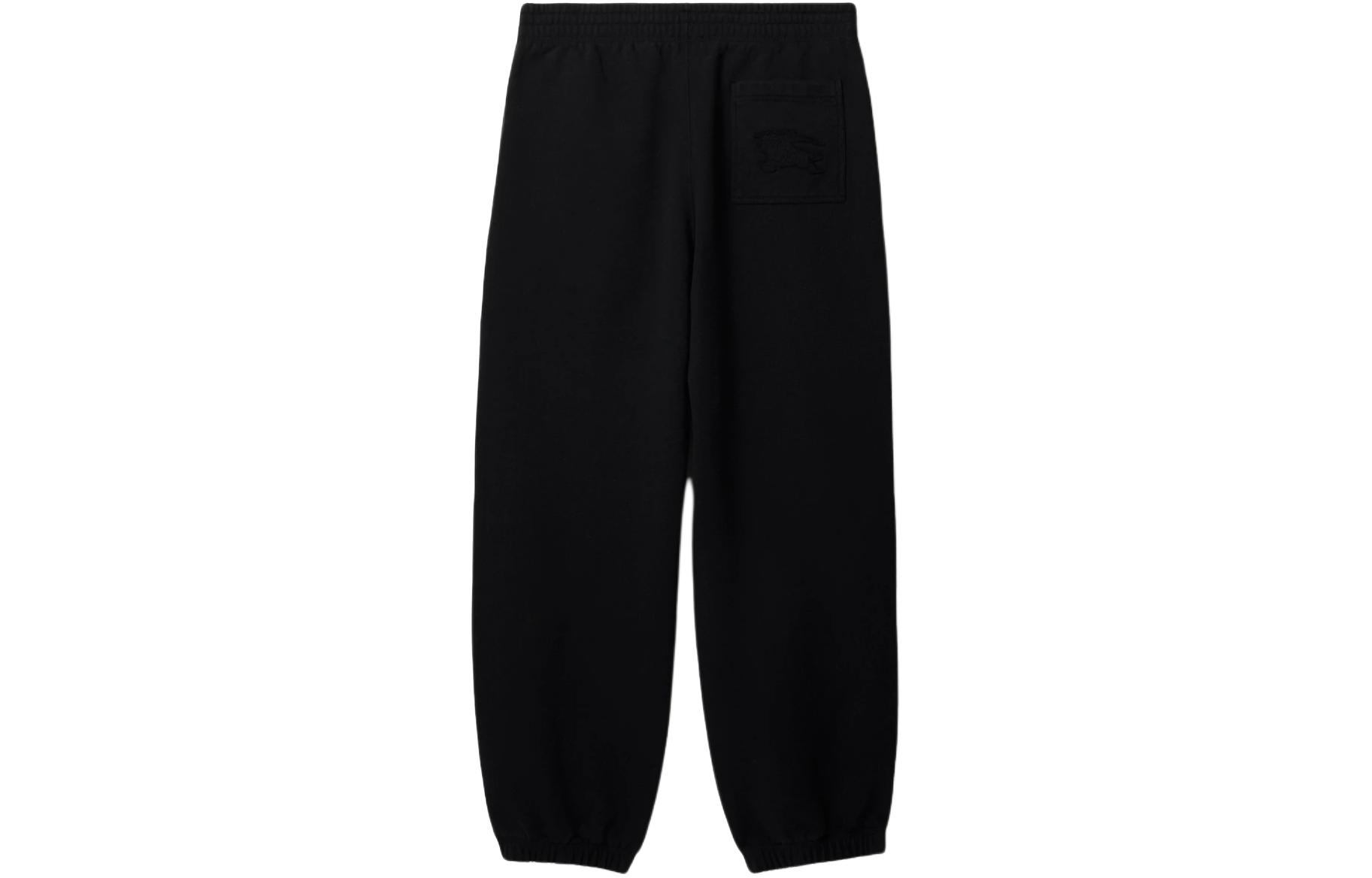 Lookbook Burberry Seluar Knit Longgar Hitam dengan Rekaan Kesatria Equestrian. 80849751