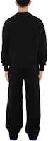 Purchase Burberry Black Loose Fit Knit Sweatpants with Equestrian Knight Design. 80849751