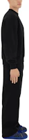 Details for Burberry Black Loose Fit Knit Sweatpants with Equestrian Knight Design. 80849751