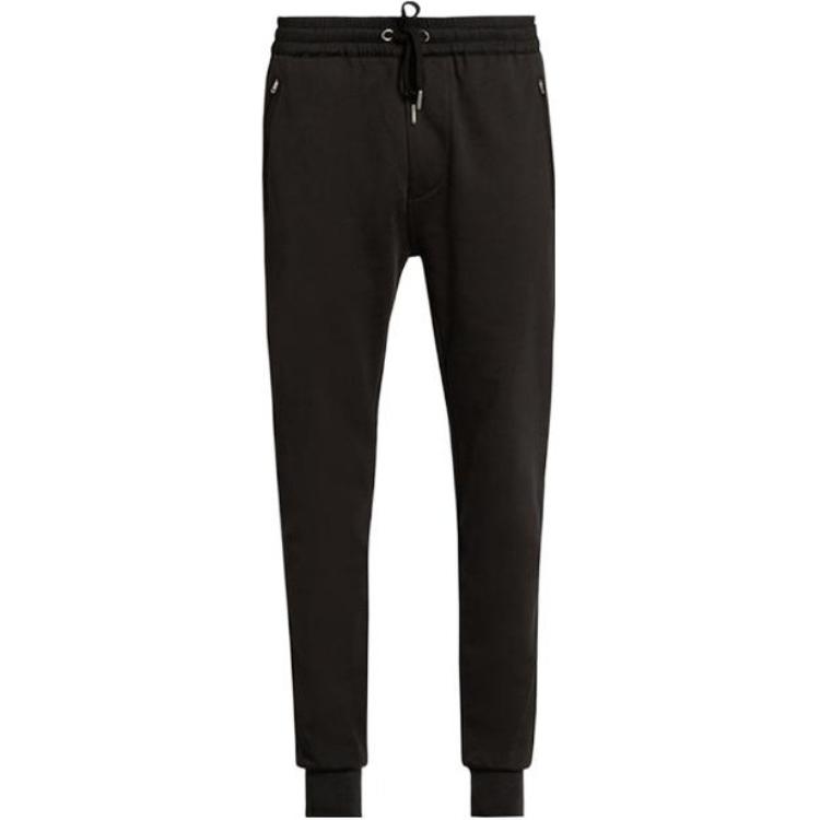 Burberry  Black Mid-Rise Drawstring Jogger Pants. 3991397