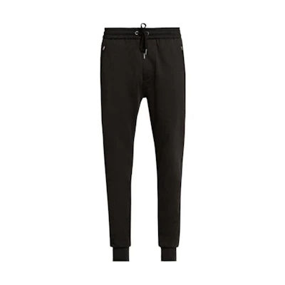 Burberry Black Mid-Rise Drawstring Jogger Pants. 3991397