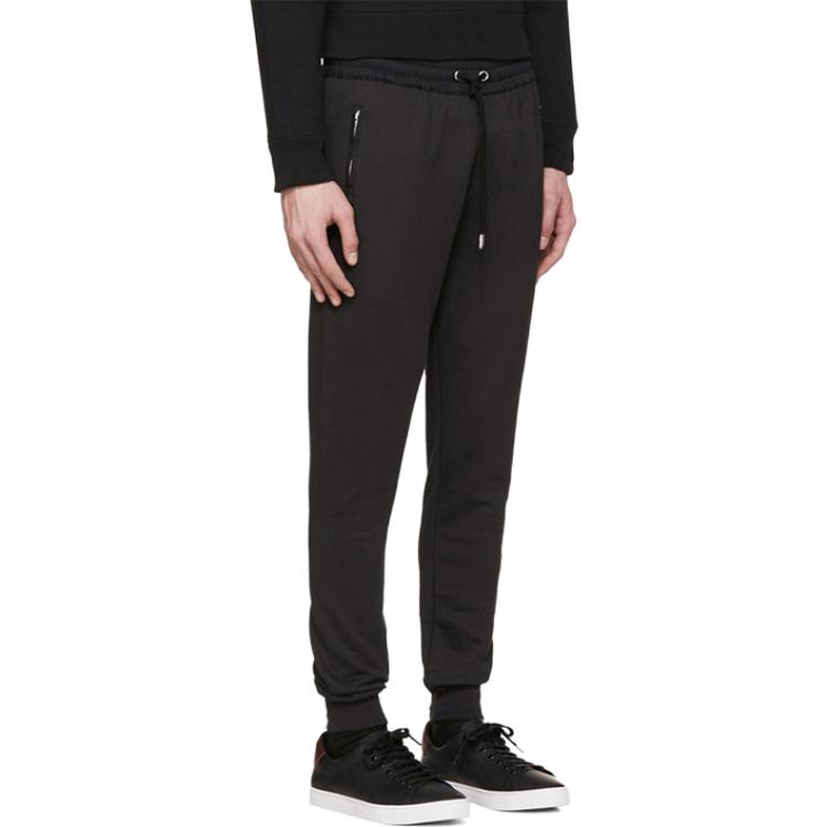 Lookbook 버버리 블랙 미드라이즈 드로스트링 조거 팬츠. 3991397