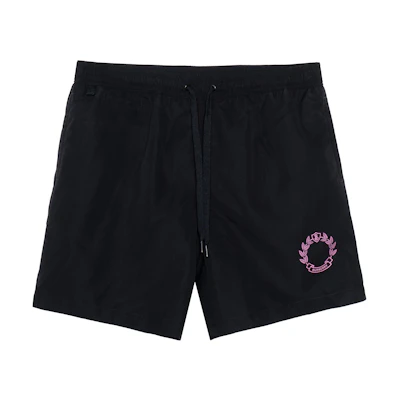 Burberry Black Oak Leaf Drawstring Swim Shorts. 80716011