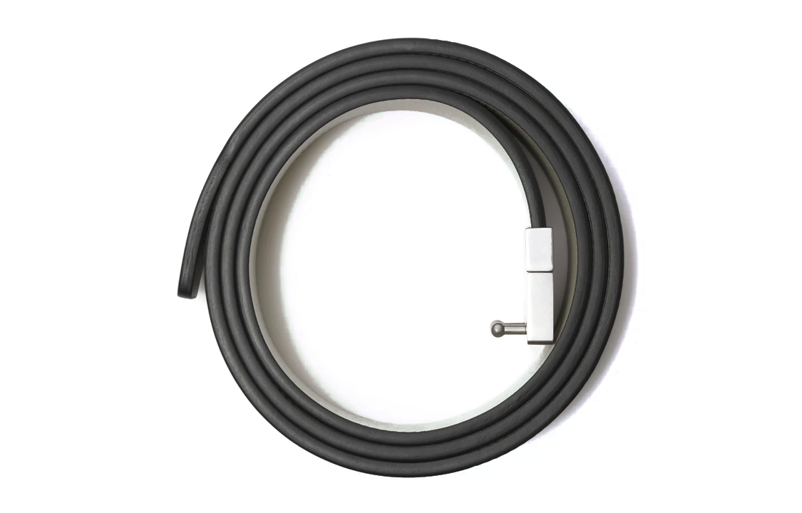 Lookbook Burberry Cinturón de Cuero Negro Elegante de 3.5CM con Chapado en Paladio. 80808031