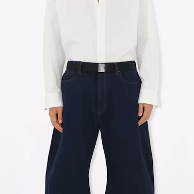 Burberry Cinturón de Cuero Negro Elegante de 3.5CM con Chapado en Paladio. 80808031 Shop Burberry Cinturón de Cuero Negro Elegante de 3.5CM con Chapado en Paladio. 80808031