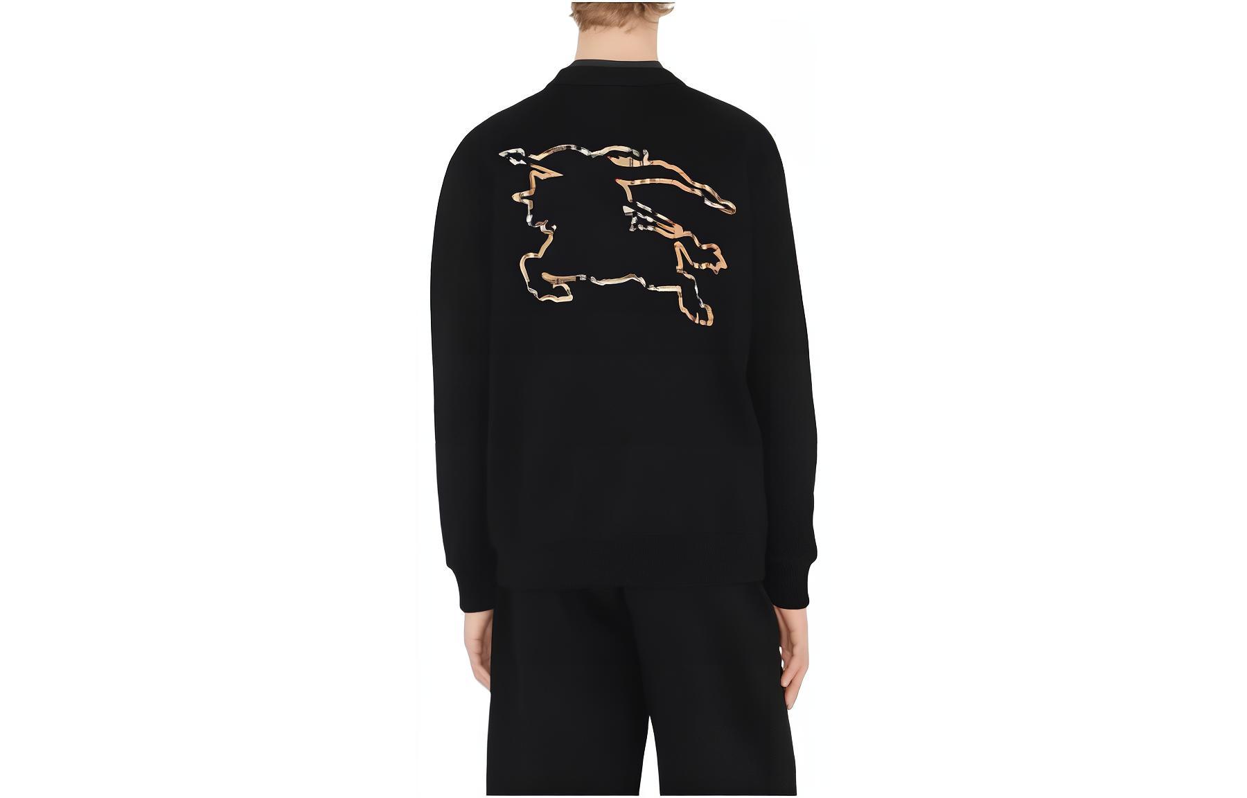 Lookbook 버버리 블랙 크루넥 맨투맨 긴팔 스웻셔츠 80706801