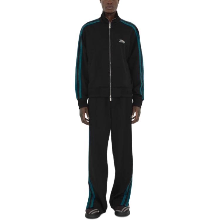 Burberry  Black Relaxed Fit Colorblock Elastic Waist Casual Pants 80917171 圖 4