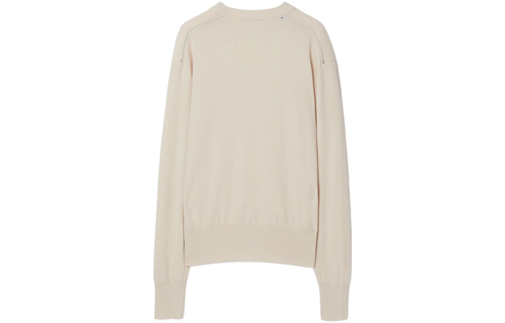 Lookbook バーバリー ブラック リブ編み クルーネック セーター 80813311