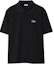 Order Burberry Black Short Sleeve Polo with Letter Logo Print. 80942561