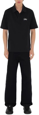 Burberry Black Short Sleeve Polo with Letter Logo Print. 80942561 Lookbook Burberry Black Short Sleeve Polo with Letter Logo Print. 80942561