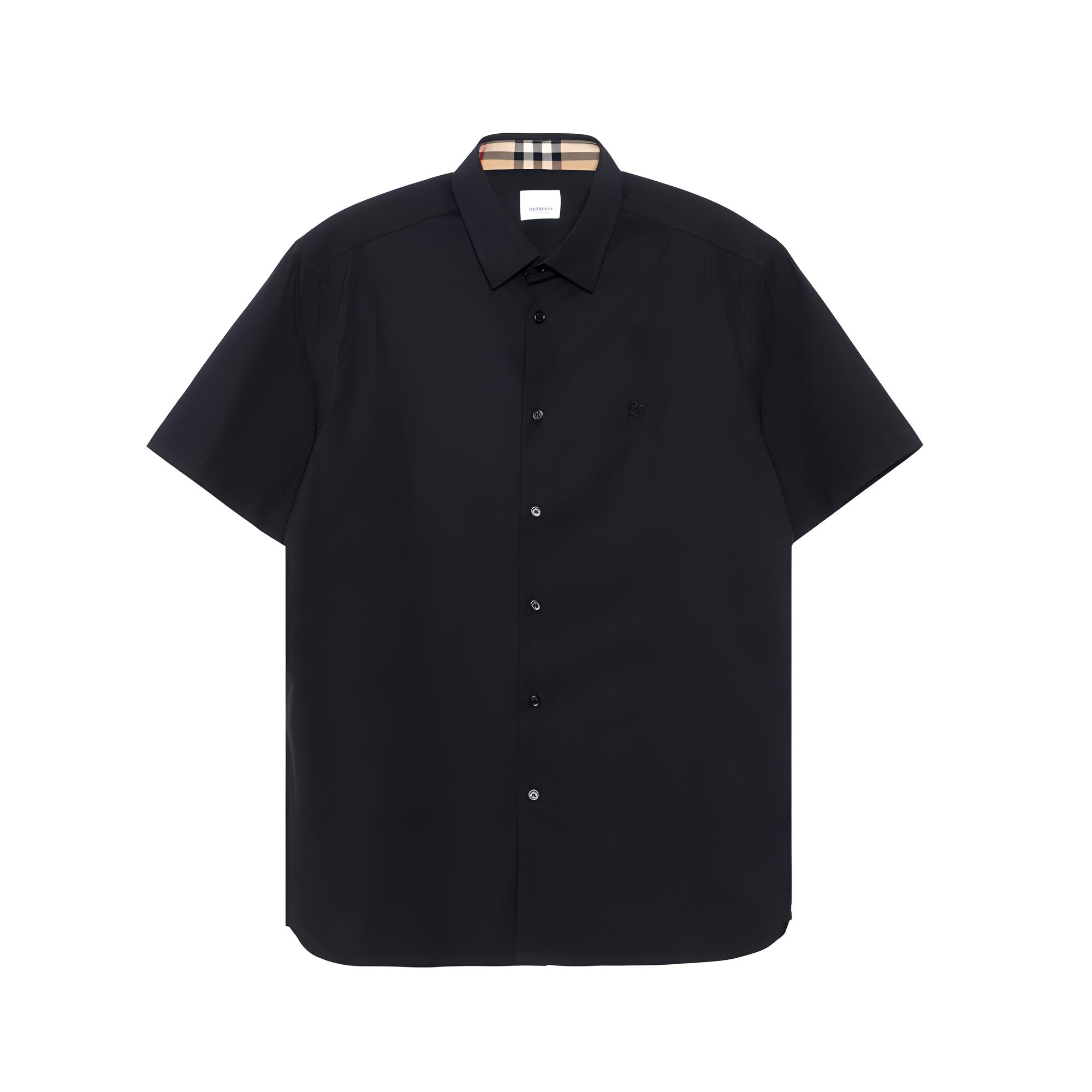Burberry  Black Short Sleeve Single-Breasted Shirt 80795961