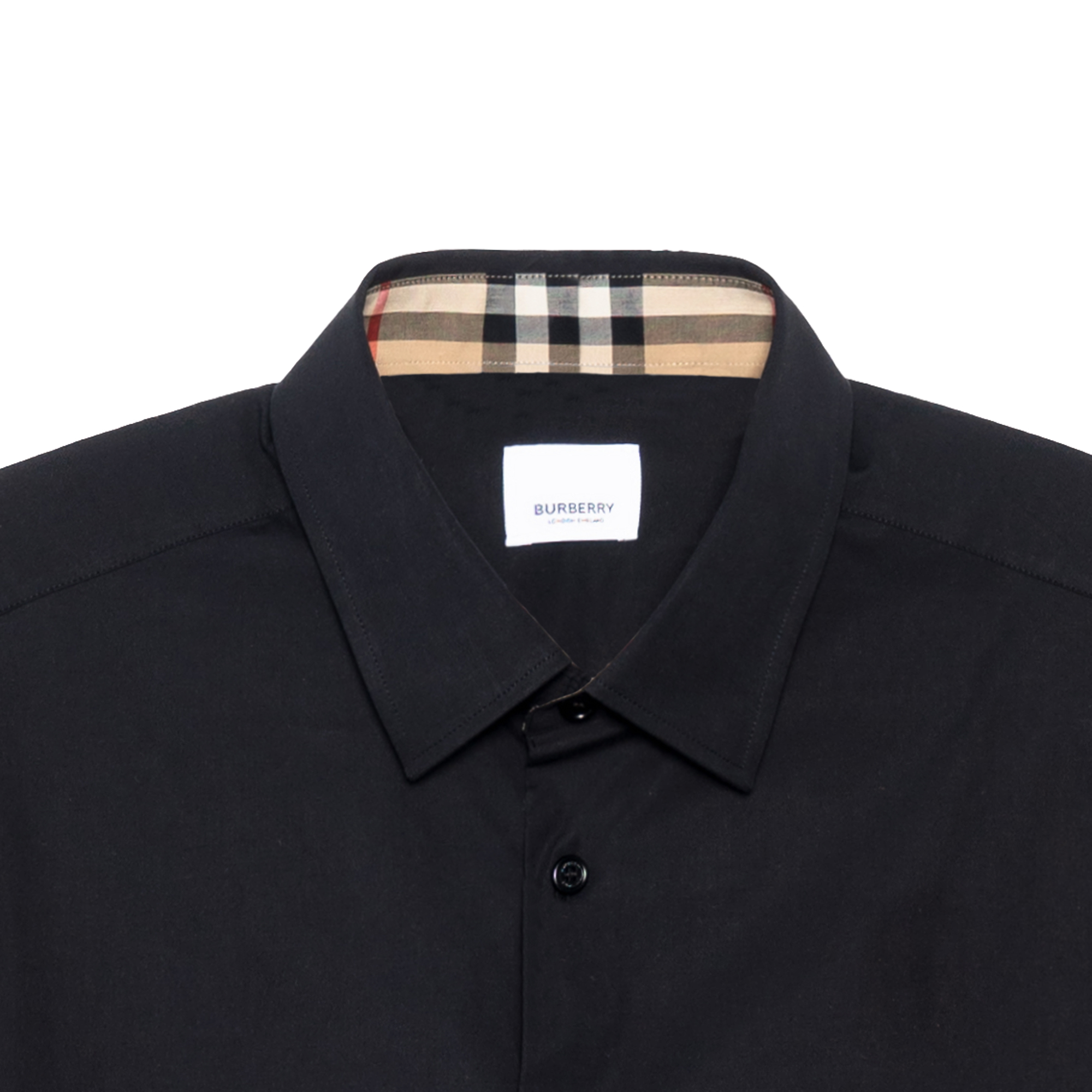 Details for 버버리 블랙 반팔 싱글브레스트 셔츠 80795961