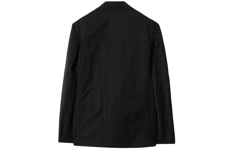 Lookbook Chaqueta Negra Burberry de un solo botón con diseño interior. 80836641