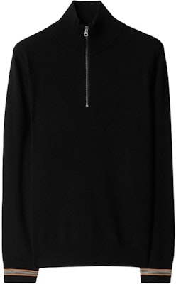 Burberry Black Solid Color Loose-Fit Baseball Collar Sweater. 80926341 Buy Burberry Black Solid Color Loose-Fit Baseball Collar Sweater. 80926341