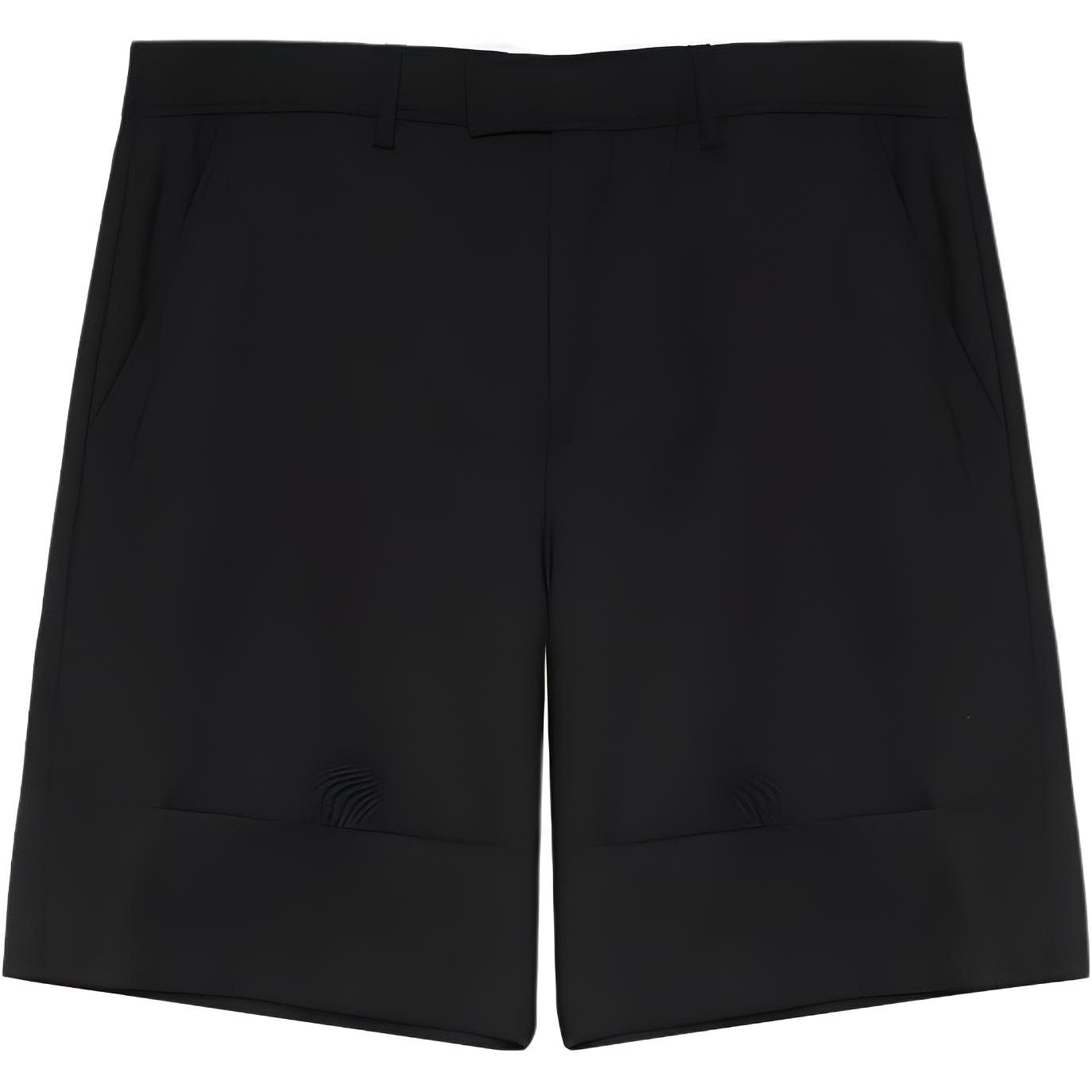 Burberry  Black Solid Color Mid-Waist Casual Shorts. 80559091