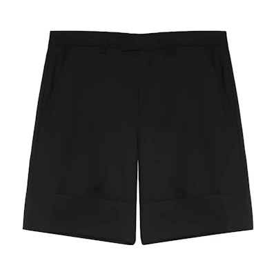 Burberry Black Solid Color Mid-Waist Casual Shorts. 80559091