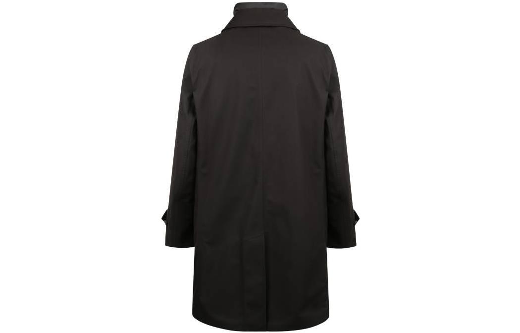 Burberry  Black Solid Color Stand Collar Button Coat 80438551 圖 3