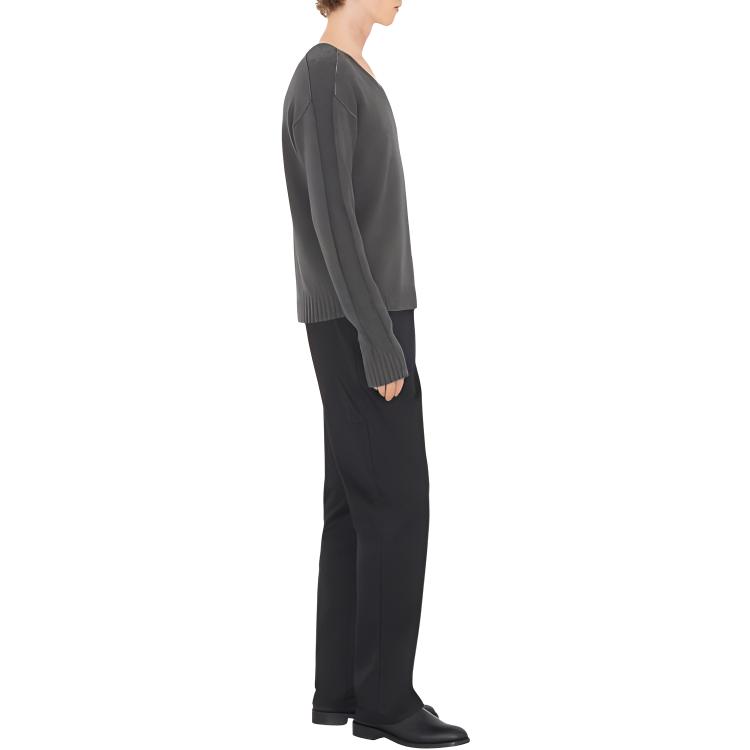 Burberry  Black Solid Color Straight-Leg Zipper Casual Pants 80706081 圖 3