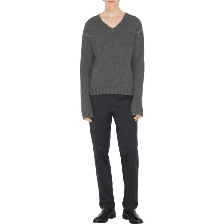 Burberry  Black Solid Color Straight-Leg Zipper Casual Pants 80706081 圖 6