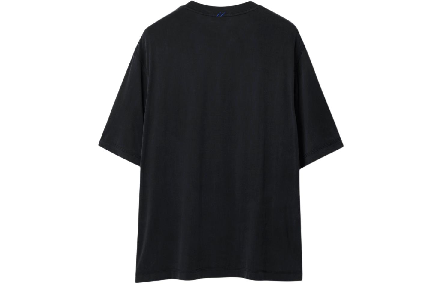 Burberry  Black Solid Color Stretch Crew Neck Casual T-Shirt. 80872081 圖 3