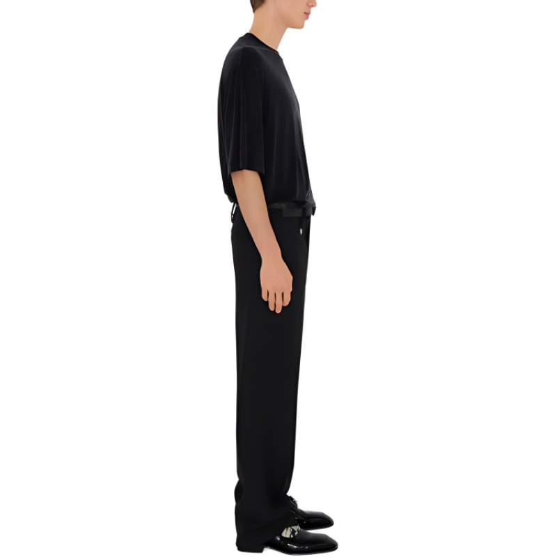 Burberry  Black Solid Color Stretch Crew Neck Casual T-Shirt. 80872081 圖 7