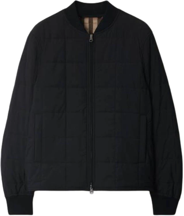 burberry-black-solid-color-zip-up-baseball-collar-jacket-80911011