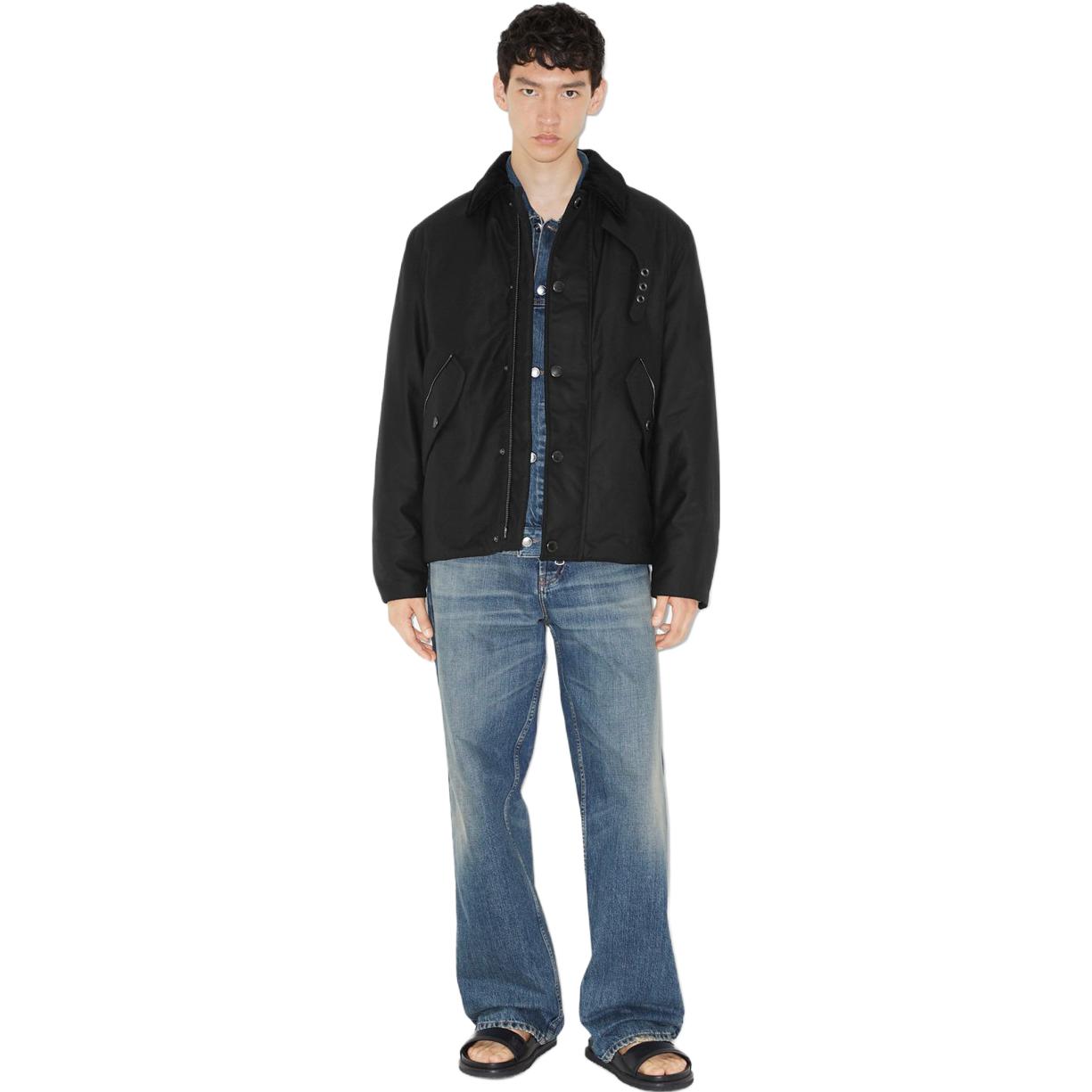 Burberry  Black Solid Logo Embroidered Casual Jacket 80715371 圖 3