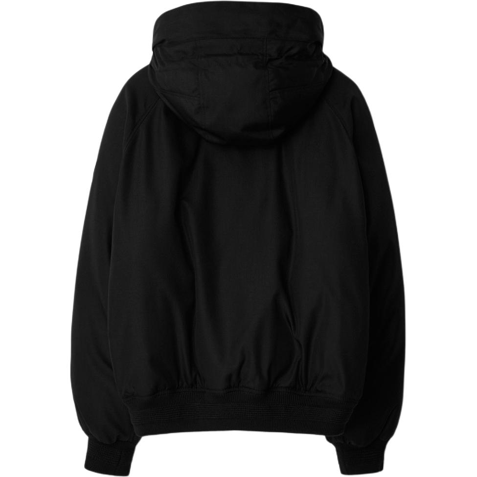 Burberry  Black Solid Logo Hooded Zip-Up Down Jacket 80915651 圖 3