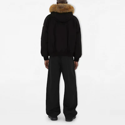 Burberry Black Solid Logo Hooded Zip-Up Down Jacket 80915651 Purchase Burberry Black Solid Logo Hooded Zip-Up Down Jacket 80915651