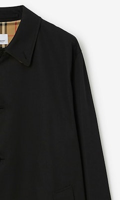 Burberry 黑色素面長袖中長款休閒外套 80709841 Sizing Burberry 黑色素面長袖中長款休閒外套 80709841