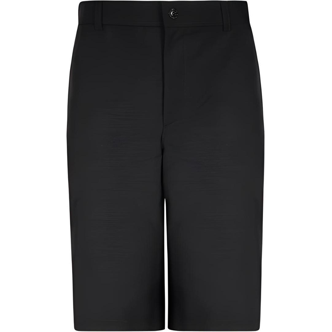 Burberry  Black Solid Mid-Rise Straight-Cut Casual Shorts 4563475